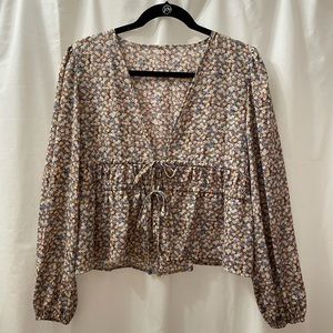 Shein floral blouse